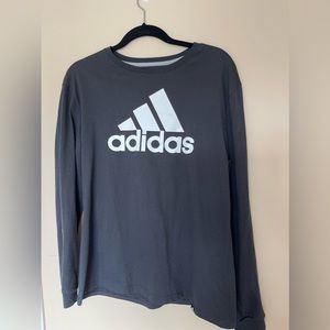 ADIDAS long sleeve CLIMALITE logo tee